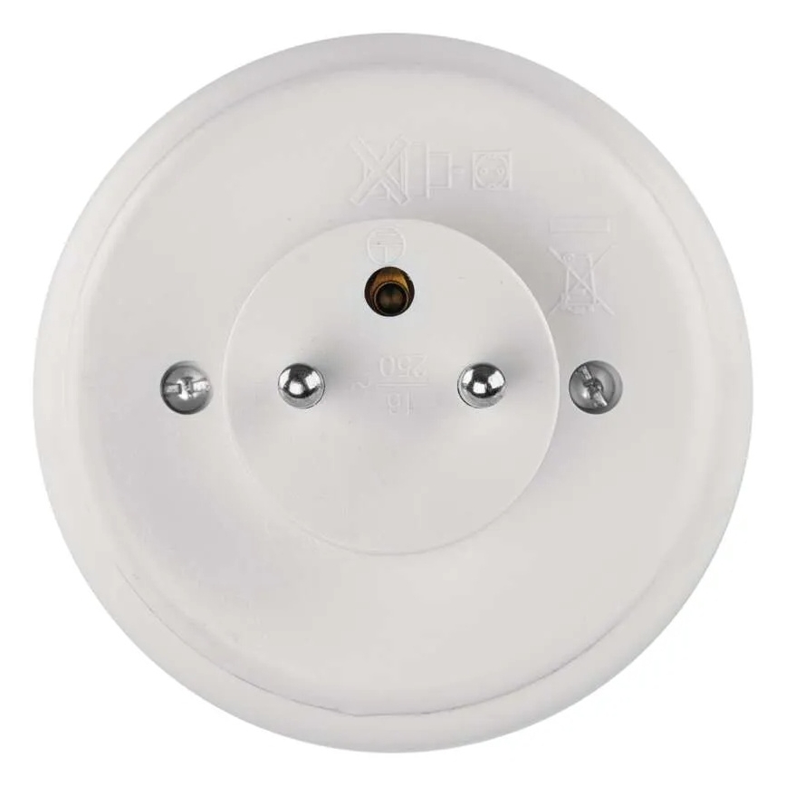 LED Nočné svetlo s čidlom a zásuvkou LED/0,3W/230V