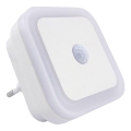 LED nočné svetlo so senzorom LED/0,5W/230V biele