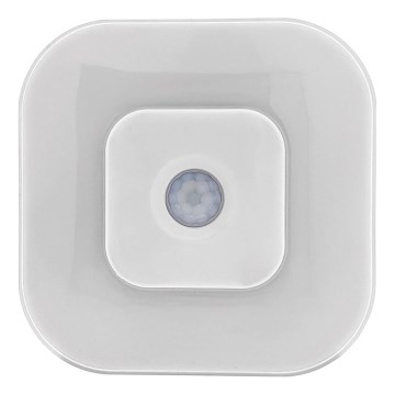 LED nočné svetlo so senzorom LED/0,5W/4,5V 3xAAA biele