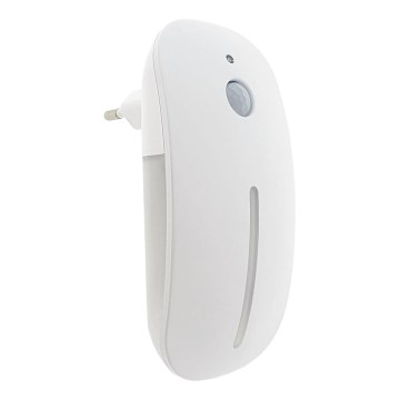 LED Nočné svetlo so senzorom LED/1W/230V biela