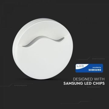 LED Nočne svetlo so senzorom SAMSUNG CHIP LED/0,5W/230V 60mm 4000K okrúhly