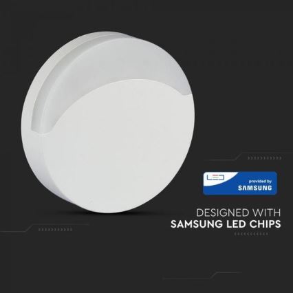 LED Nočne svetlo so senzorom SAMSUNG CHIP LED/0,5W/230V 65mm 4000K okrúhly