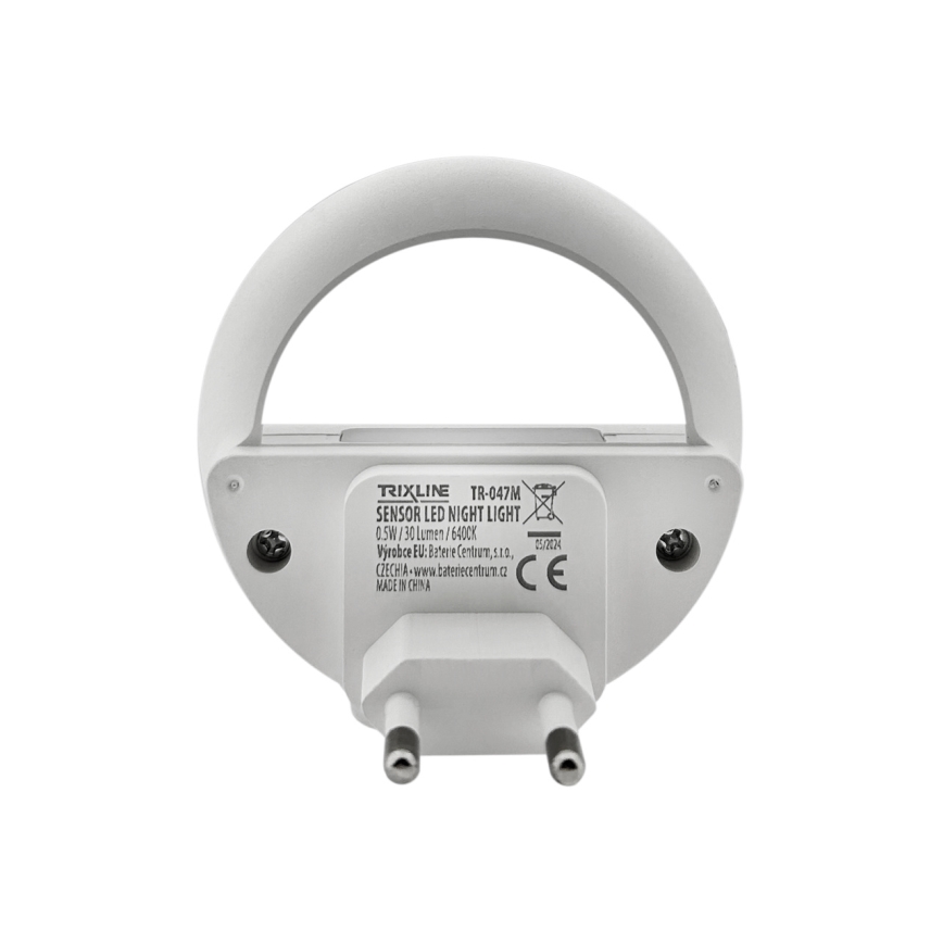 LED Nočné svetlo so senzorom súmraku LED/0,5W/230V biela