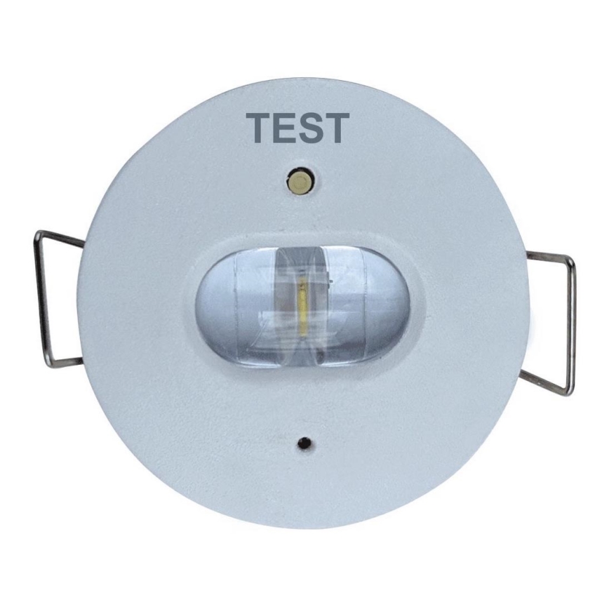 LED Núdzové podhľadové svietidlo GATRION LED/1W/230V 6000K