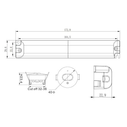 LED Núdzové podhľadové svietidlo GATRION LED/1W/230V 6000K