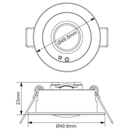 LED Núdzové podhľadové svietidlo LED/1,2W/230V 6000K