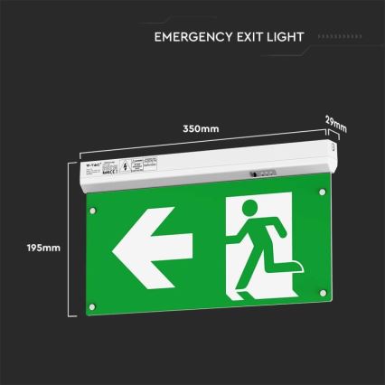 LED Núdzové svietidlo EMERGENCY EXIT LED/2,5W/230V 4v1 6000K