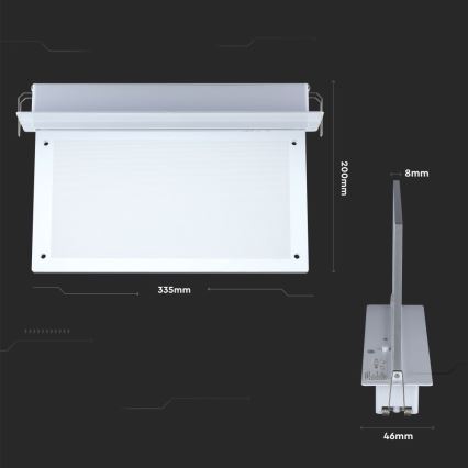 LED Núdzové svietidlo EMERGENCY EXIT SAMSUNG CHIP LED/2W/230V 6000K