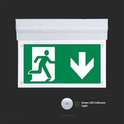 LED Núdzové svietidlo EMERGENCY EXIT SAMSUNG CHIP LED/2W/230V 6000K