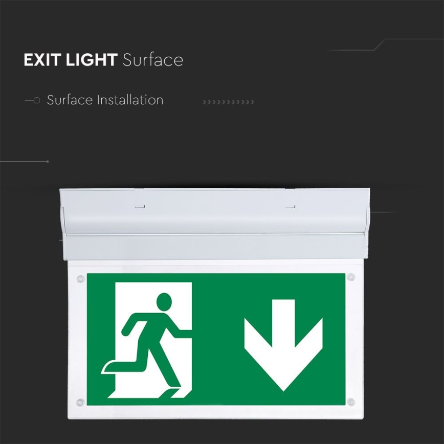 LED Núdzové svietidlo EMERGENCY EXIT SAMSUNG CHIP LED/2W/230V 6000K