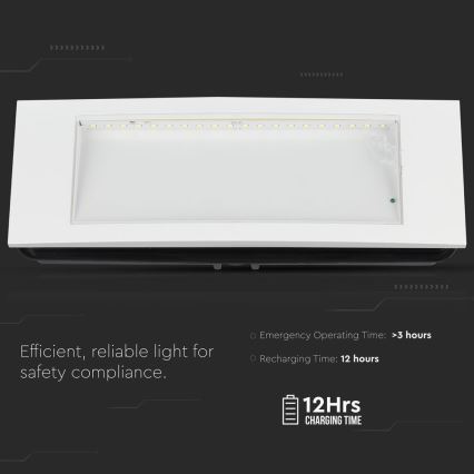 LED Núdzové svietidlo EMERGENCY EXIT SAMSUNG CHIP LED/3,8W/230V 6000K