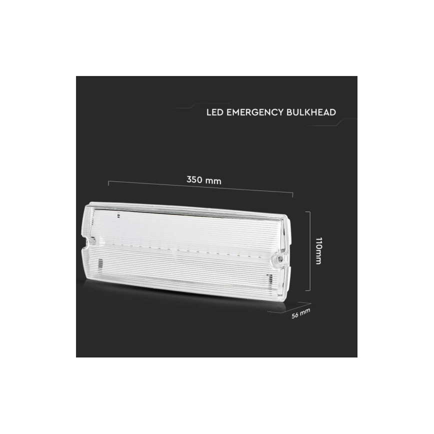 LED Núdzové svietidlo EMERGENCY EXIT LED/3W/230V 6400K IP65
