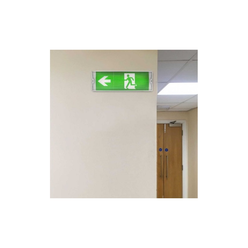 LED Núdzové svietidlo s pravidelným testom funkčnosti EMERGENCY EXIT LED/3W/230V 6400K IP65
