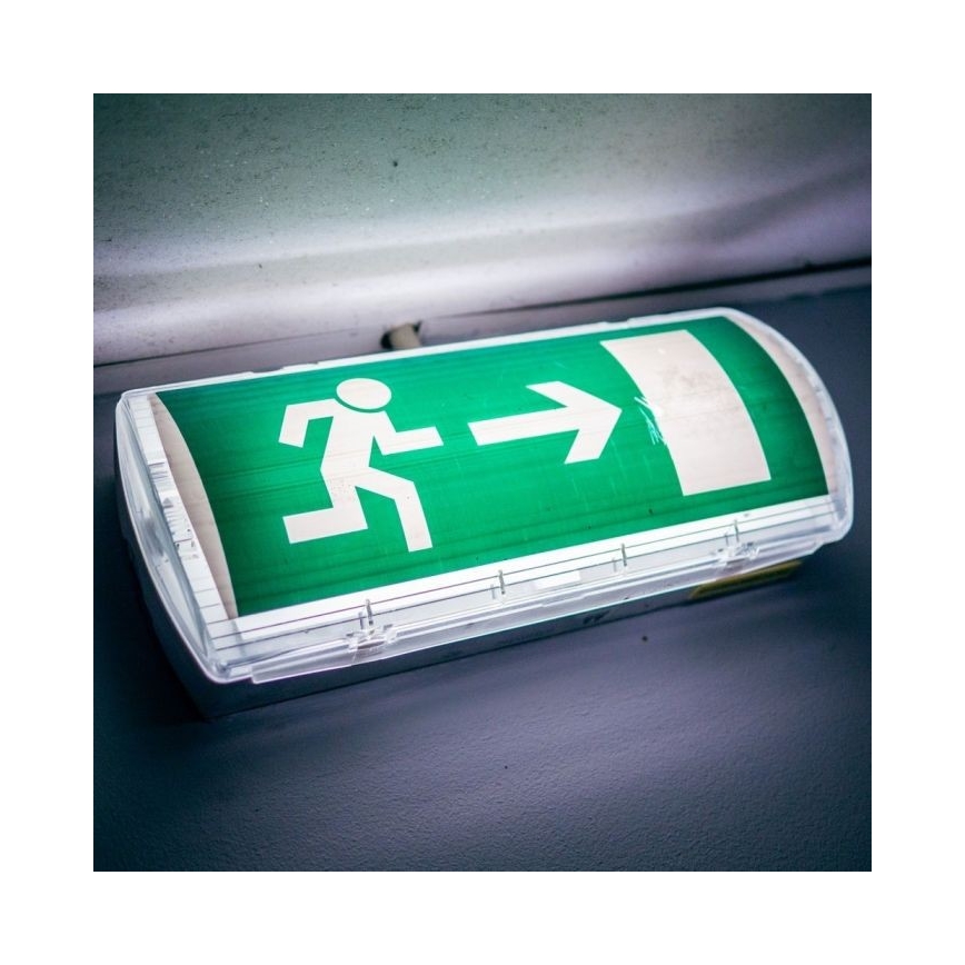 LED Núdzové svietidlo EMERGENCY EXIT LED/3W/230V IP65 6000K 1200mAh