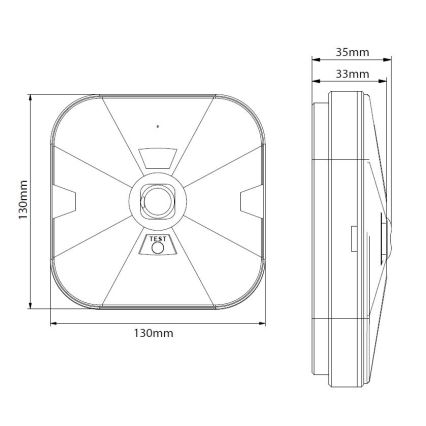 LED Núdzové svietidlo GATRION LED/1W/230V IP54 6000K