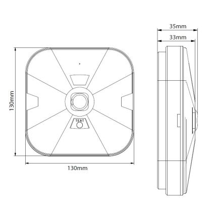 LED Núdzové svietidlo GATRION LED/3/1W/3,2V 6000K 3000 mAh IP54 biela