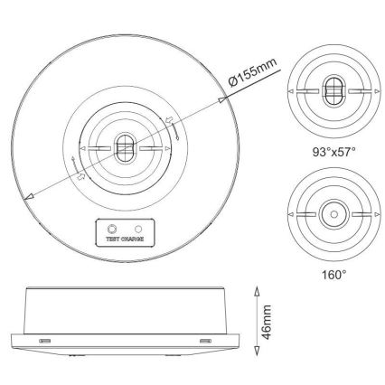 LED Núdzové svietidlo LED/2W/230V 6000K IP65 3200 mAh