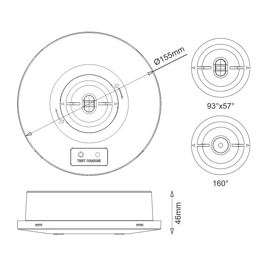 LED Núdzové svietidlo LED/2W/230V 6000K IP65 3200 mAh
