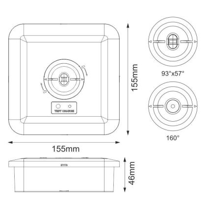 LED Núdzové svietidlo LED/2W/230V 6000K IP65 3200 mAh