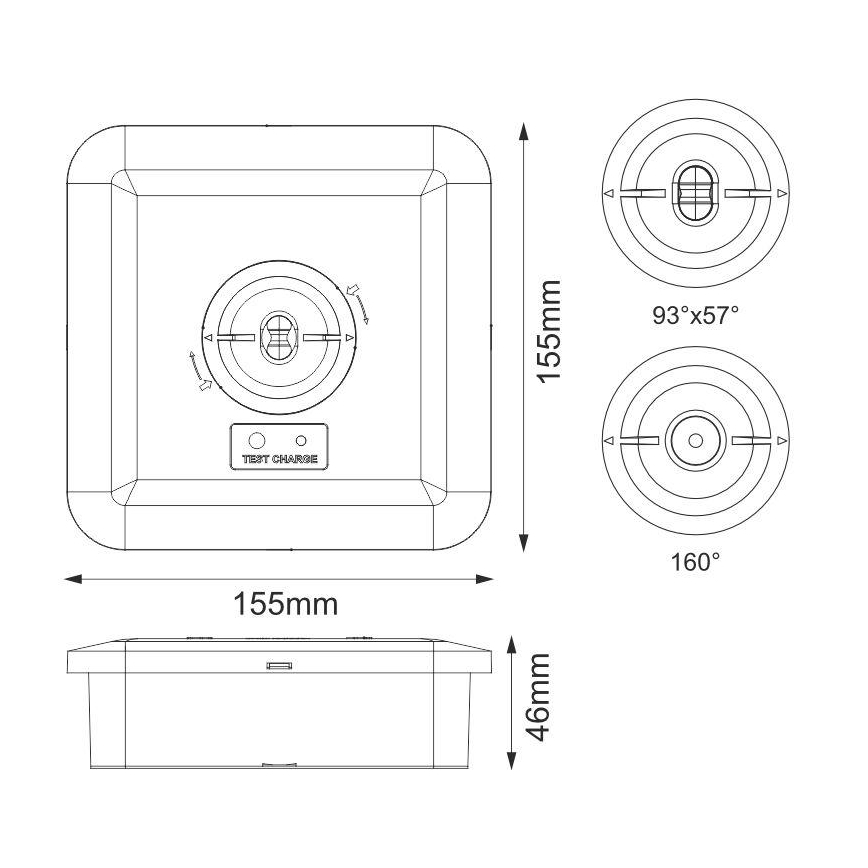 LED Núdzové svietidlo LED/2W/230V 6000K IP65 3200 mAh
