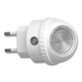 LED Orientačné svietidlo do zásuvky so senzorom LED/0,4W/230V