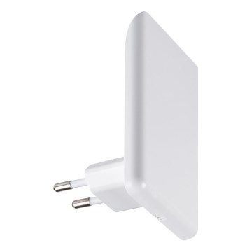 LED orientačné svietidlo so snímačom súmraku do zásuvky ORISA LED/0,28W/230V biela