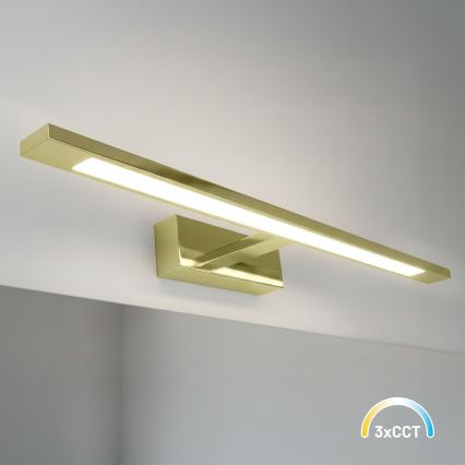 LED zrkadlové osvetlenie do kúpeľne KLIMT LED/12W/230V 3000/4000/6000K 60 cm IP44 zlaté