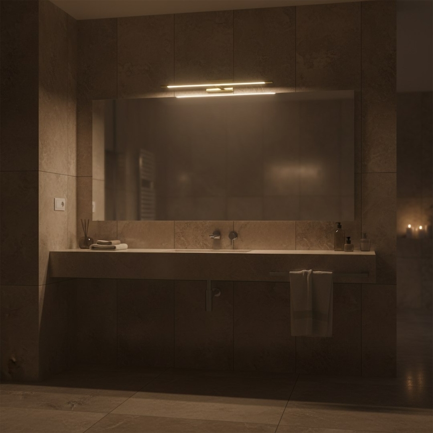 LED zrkadlové osvetlenie do kúpeľne KLIMT LED/12W/230V 3000/4000/6000K 60 cm IP44 zlaté