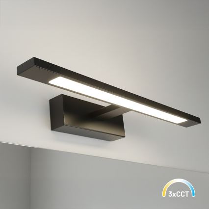 LED osvetlenie na zrkadlo do kúpeľne KLIMT LED/8W/230V 3000/4000/6000K 40 cm IP44 čierne