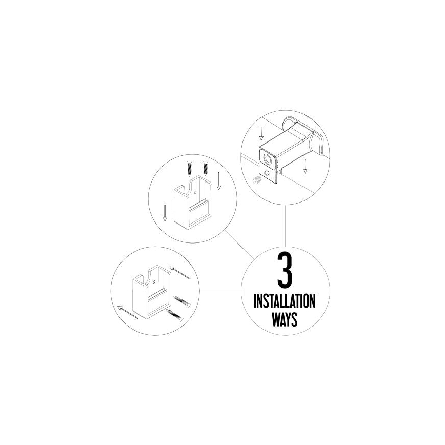 LED osvetlenie zrkadla do kúpeľne LED/8W/230V 30 cm IP44 čierne