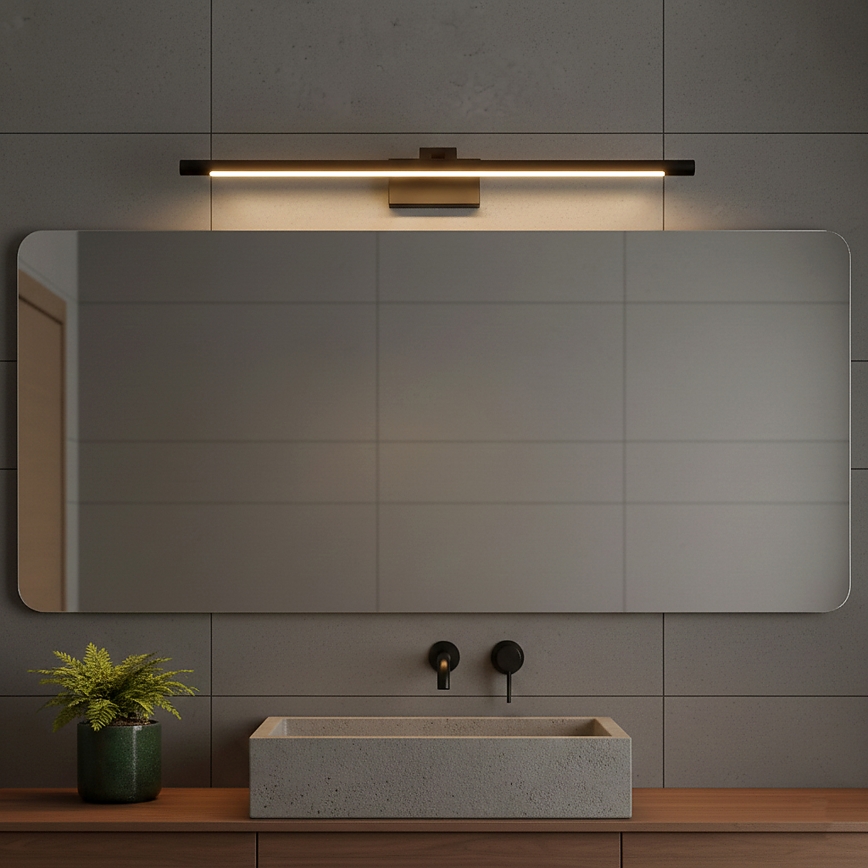 LED osvetlenie zrkadla do kúpeľne MIRROR LED/8W/230V 4000K IP44 60 cm čierna