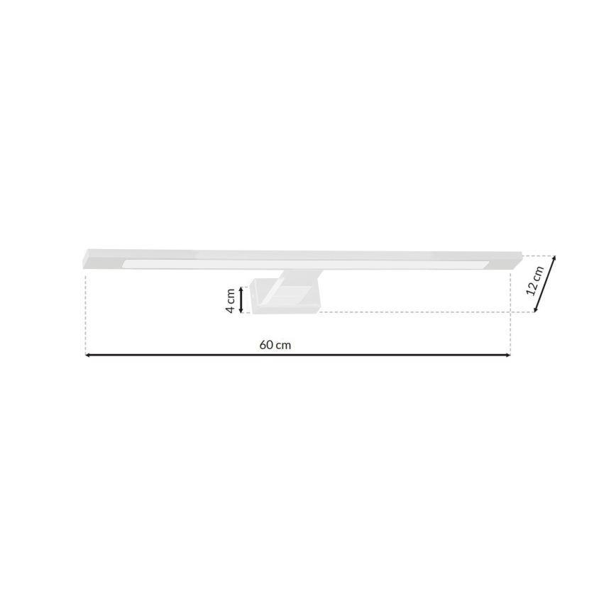 LED osvetlenie zrkadla do kúpeľne SHINE LED/12W/230V 60 cm IP44 biela