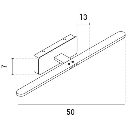 LED Osvetlenie zrkadla LED/10W/230V 3000K satén