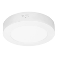 LED panel 2v1 – prisadený/zapustený, 12 W, 230 V, nastaviteľná teplota svetla 3000/4000/6000 K, priemer 17 cm, IP54, biela