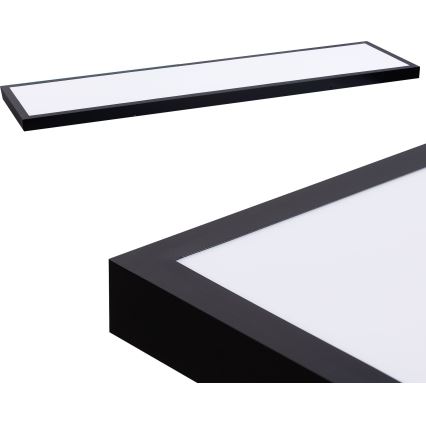 LED Panel LED/60W/230V 4000K 30x120 cm čierna