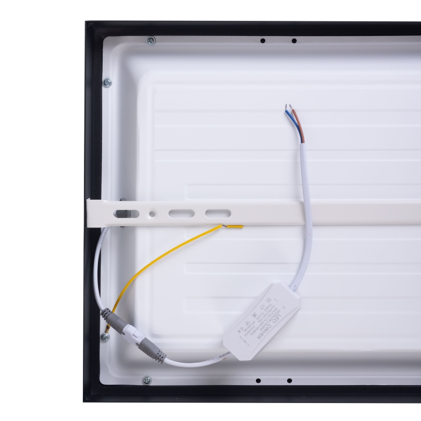 LED Panel LED/60W/230V 4000K 60x60 cm čierna