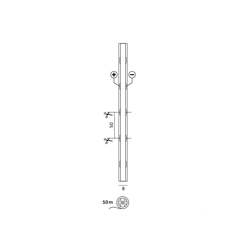 LED pás TRAMO LED/500W/24V 50 m 3000K