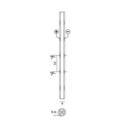 LED pás TRAMO LED/50W/24V 5 m 3000 K
