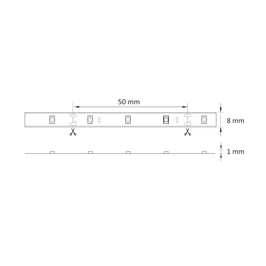 LED Pásik 5m LED/10W/12V IP20 3300K