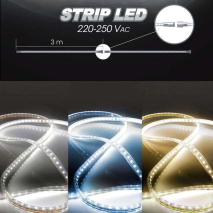LED Pásik EASY CONNECT LED/14,4W/230V 3m IP67 modrá