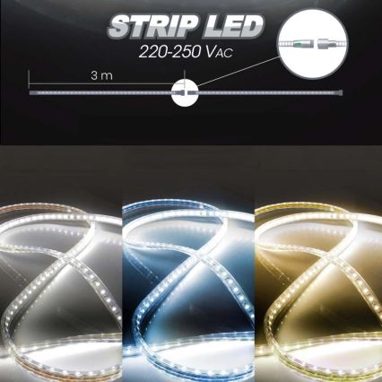 LED Pásik EASY CONNECT LED/14,4W/230V 3m IP67 studená biela