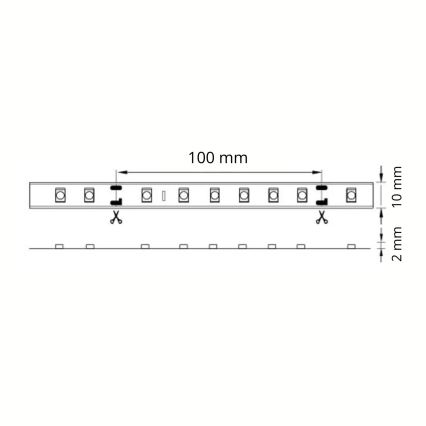 LED pásik kúpeľňový 5m 28W/12V IP65 3000K