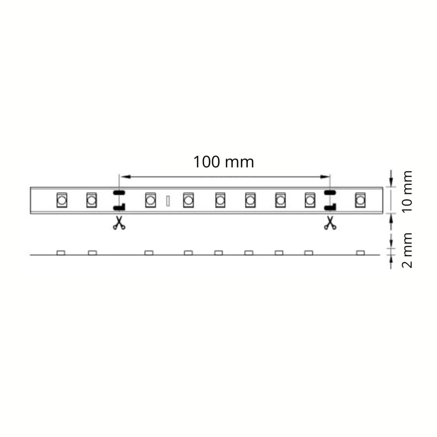 LED pásik kúpeľňový 5m LED/45W/12V IP65 biela