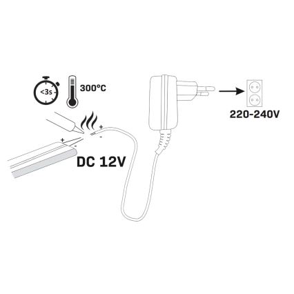 LED Pásik NEON 2 m LED/17W/12V 4000K IP65