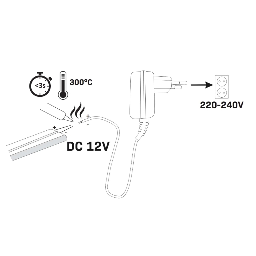LED Pásik NEON 5 m LED/27W/12V IP65 modrá
