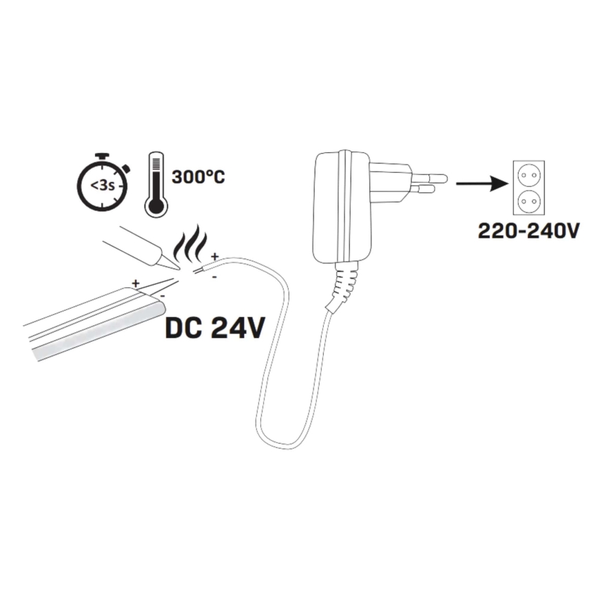 LED Pásik NEON 5m LED/40W/24V modrá IP65