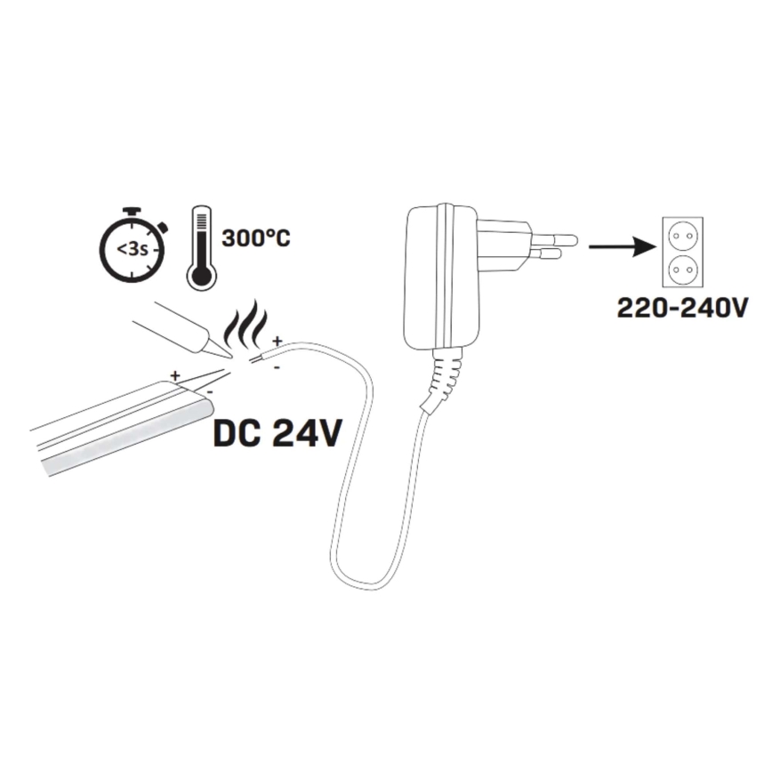 LED Pásik NEON 5m LED/40W/24V ružová IP65