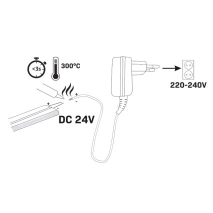 LED Pásik NEON 5m LED/48W/24V 4000K IP65