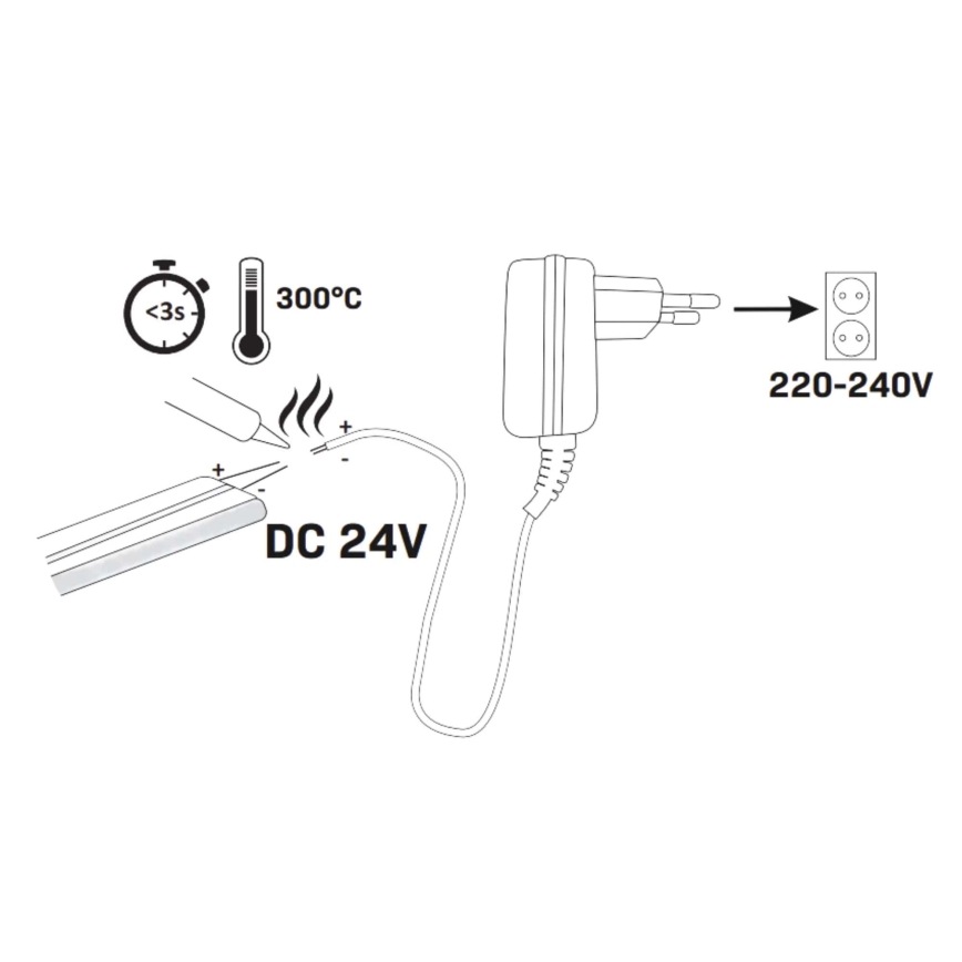 LED Pásik NEON 5m LED/48W/24V 4000K IP65
