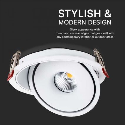 LED Podhľadové bodové svietidlo LED/20W/230V 3000/4000/6400K pr. 16,5 cm biela